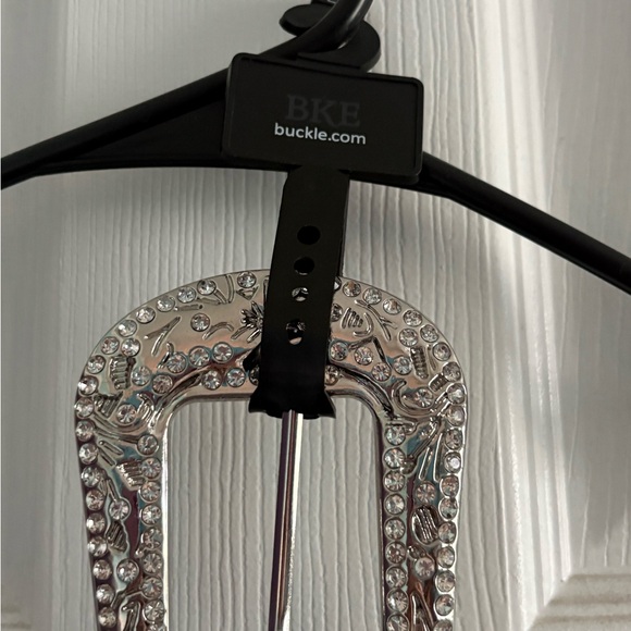 BKE Silver and Black Embellished Belt - Picture 4 of 6